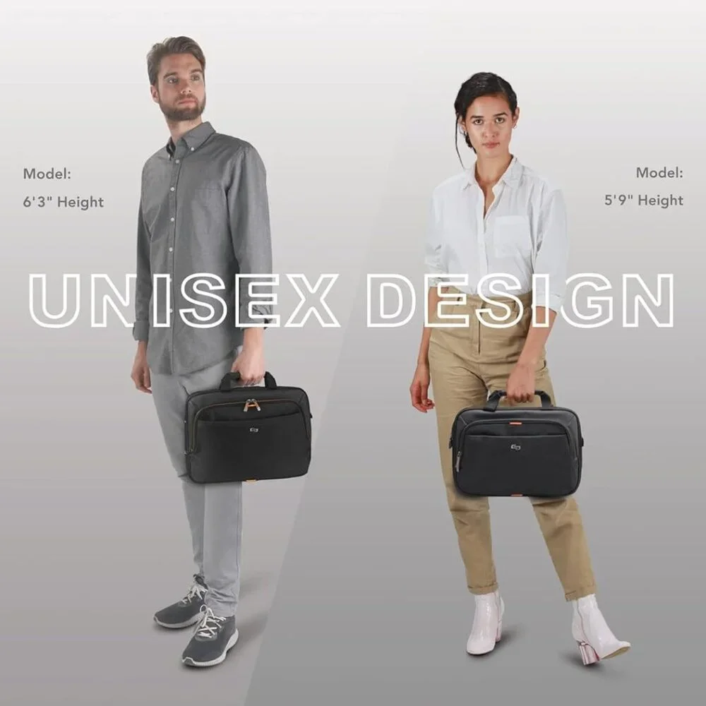 SOLO Slim Brief Laptop/Notebook Shoulder Bag Briefcase